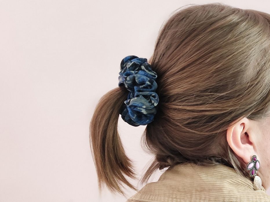 Frotka, gumka, scrunchie, jedwab naturalny