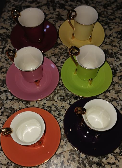 Conjunto de 6 chávenas de café