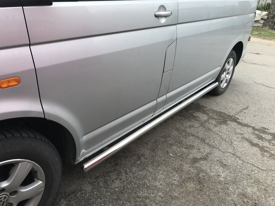 Кенгурятник для Volkswagen T5•Пороги•Подножки•Защита бампера•Хром•Дуги