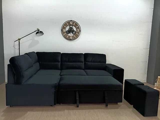 Sofá preto novo - pague em casa - envio grátis