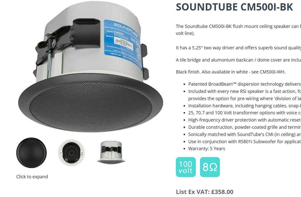 16x Colunas SoundTube CM500i Made USA JBL Bose FOCAL Harman Kardon B&W