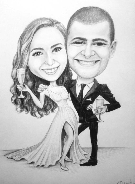 karykatura ze zdjęcia i na eventach, oryginalny prezent