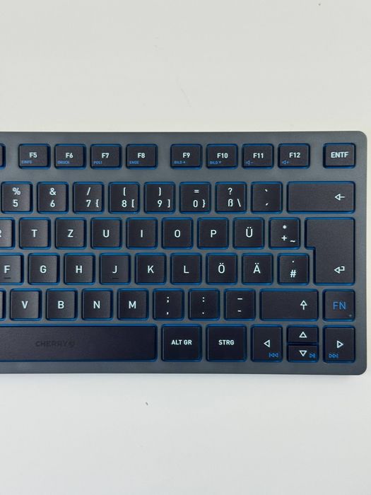 Klawiatura Cherry KW 7100 Mini BT QWERTZ Łupkowy Niebieski