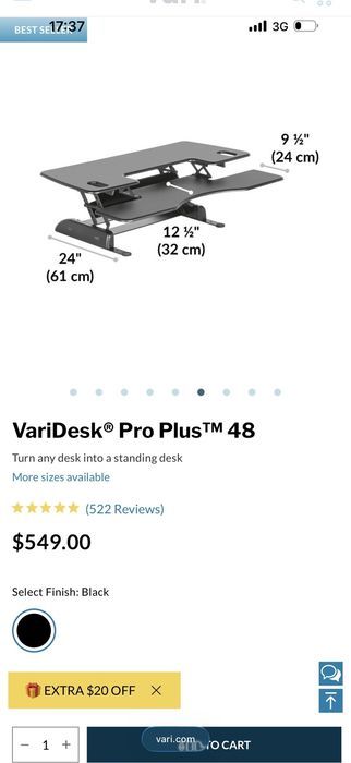 Продам стіл VariDesk Pro Plus