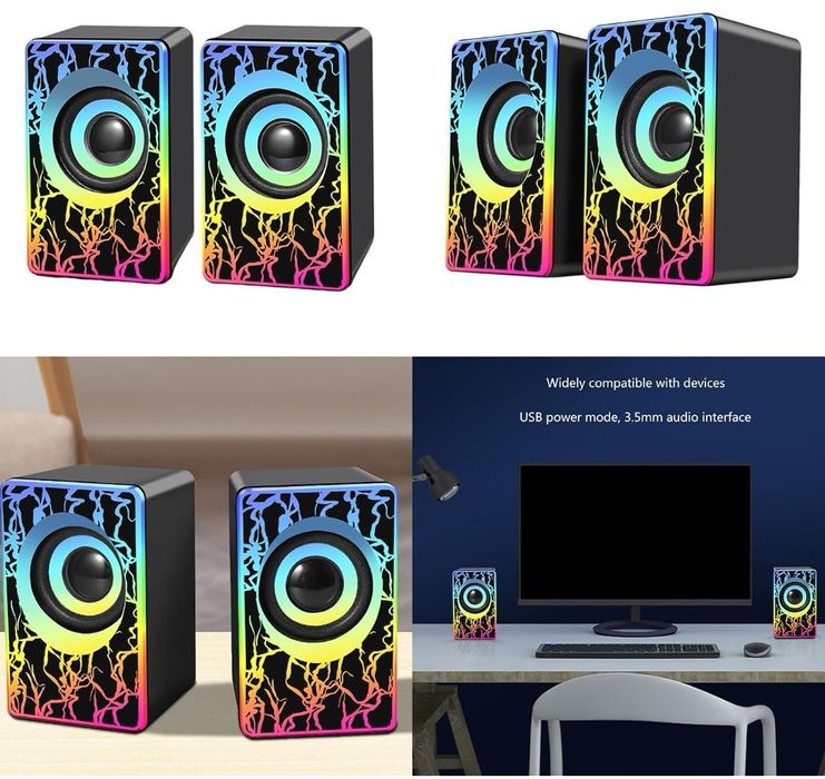 Głośnik komputerowy USB Zasilany głośnik komputerowy Głośnik Muti Ligh