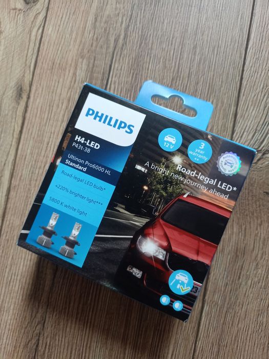Żarówki Philips H4 Ultinon Pro6000 HL Standard LED komplet