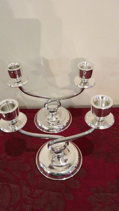 Castiçais em prata certificada Topázio