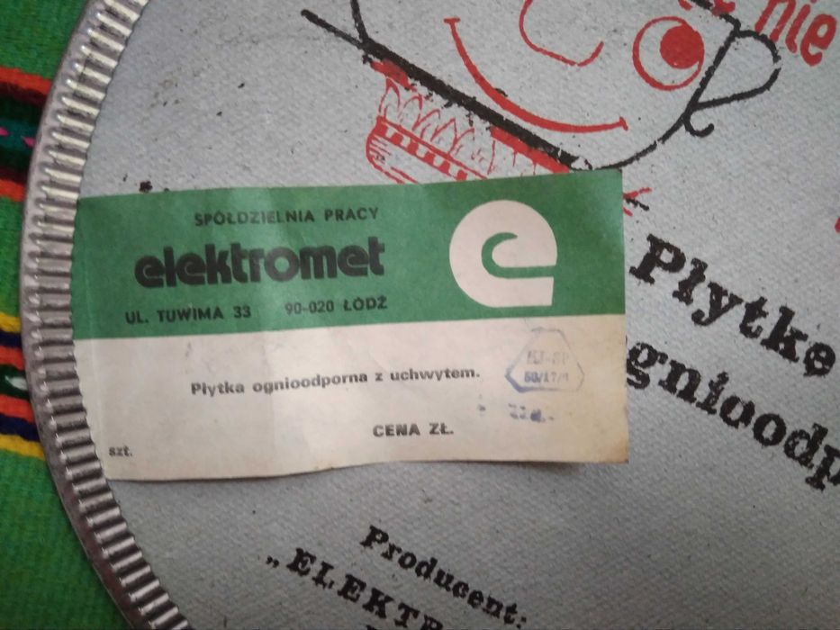 płytki do gotowania ognioodporne elektromet łódź PRL