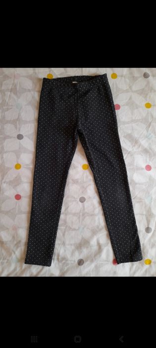 Legginsy H&M r.134. Ciemno-szare