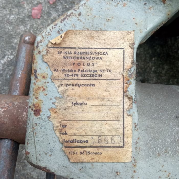 Zabytkowe Imadło rzemieślnicze 150 antyk