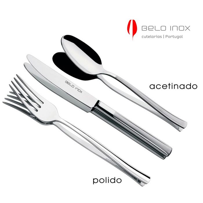 Faqueiro 130 peças Belo 11 Belo Inox Polido Brilhante