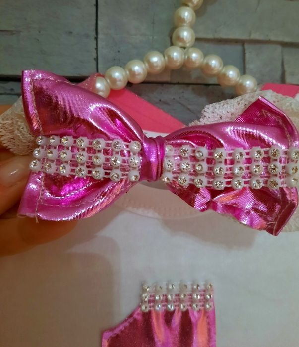 Piękny komplecik na Roczek fuksja