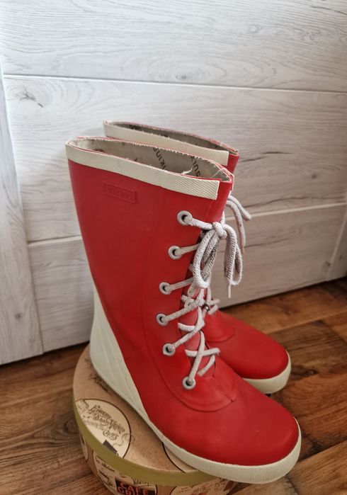 Kalosze sznurowane Viking retro gumowce kauczuk 36