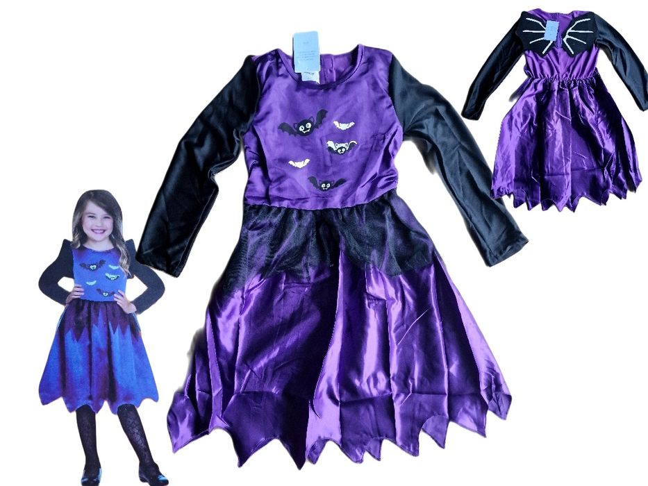 Strój Karnawałowy Przebranie Nietoperz czarownica Wiedźma