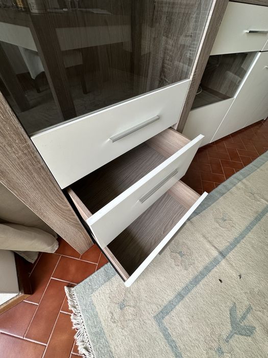 Cristaleira/Móvel - Cinza/Branco - Como novo!