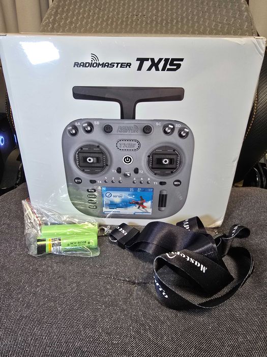 Radiomaster TX15 Сірий ERLS + Кейс фірмовий + 18650 акуми лівий газ