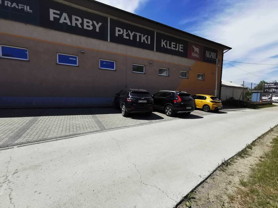 BUDYNEK HANDLOWY 355 m² + Namiot 100 m²