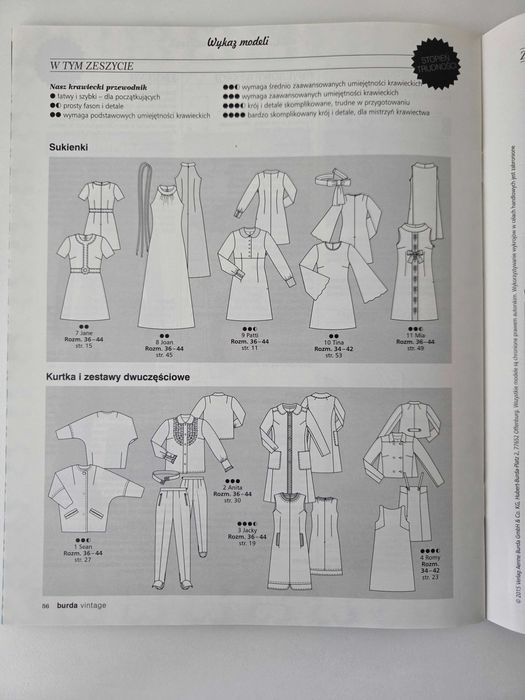 Burda vintage moda lat 60.