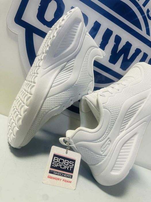 Skechers Bobs Buno 117151 / WHT   białe sneakersy 36 - 40