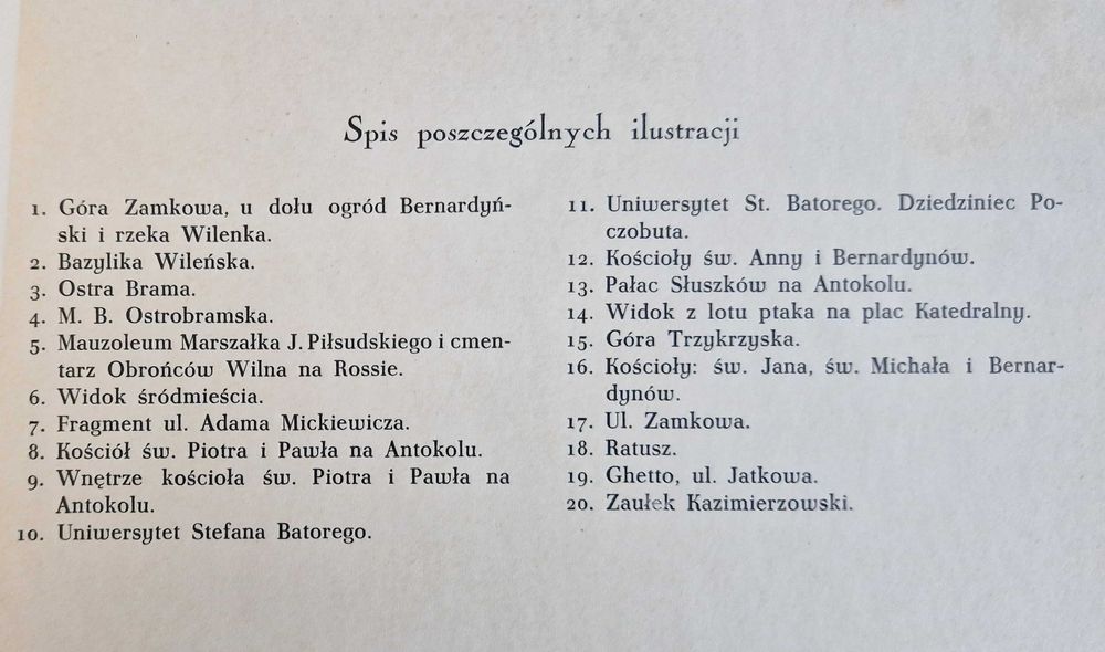 Jan Bułhak Wilno  20 widoków z fotografji J. Bułhaka  1937