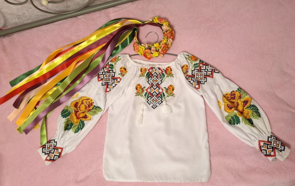Вишиванка + спідничка + віночок для дівчинки 6-9 років