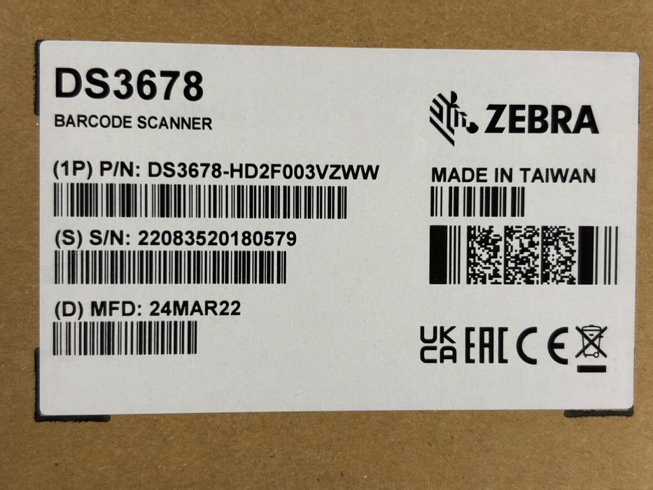 Leitor de codigo de barras Zebra DS3678 HD