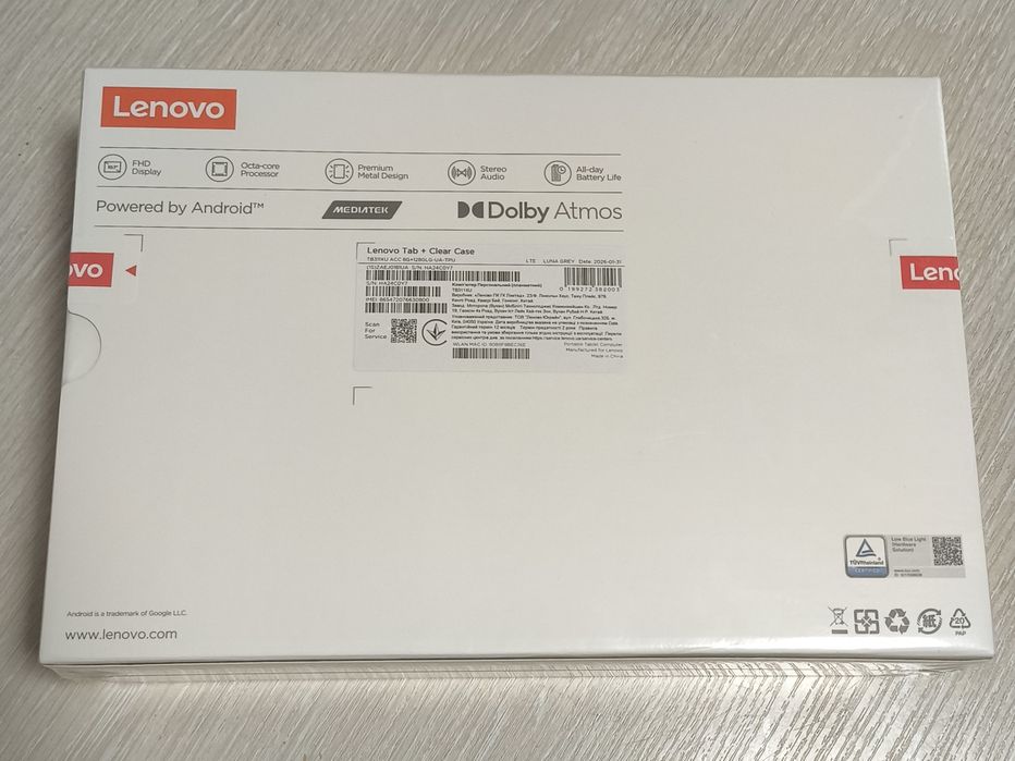 Lenovo Tab 8/128GB LTE Luna Grey + Clear Case (TB311XU)