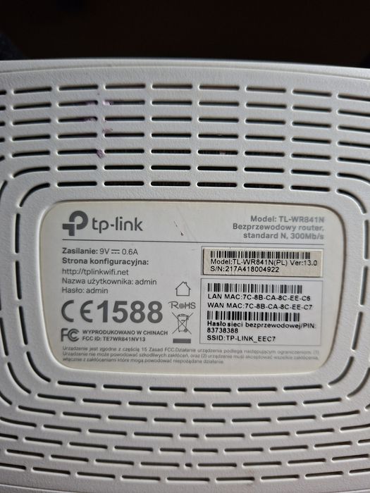 Router mocny 2 anteny TP-LINK model TL-WR841N