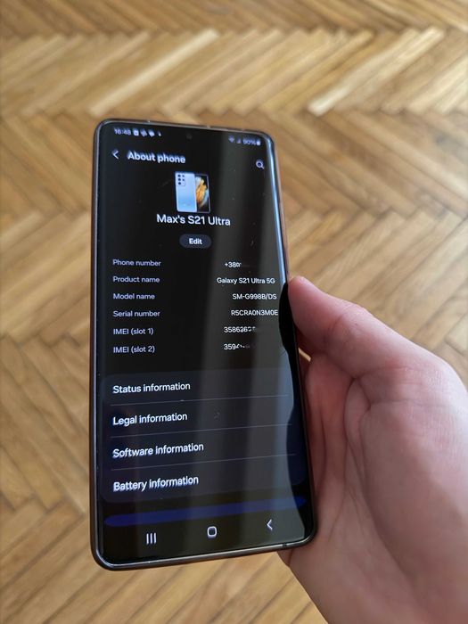Смартфон Samsung Galaxy S21 Ultra 16/512GB Phantom Silver