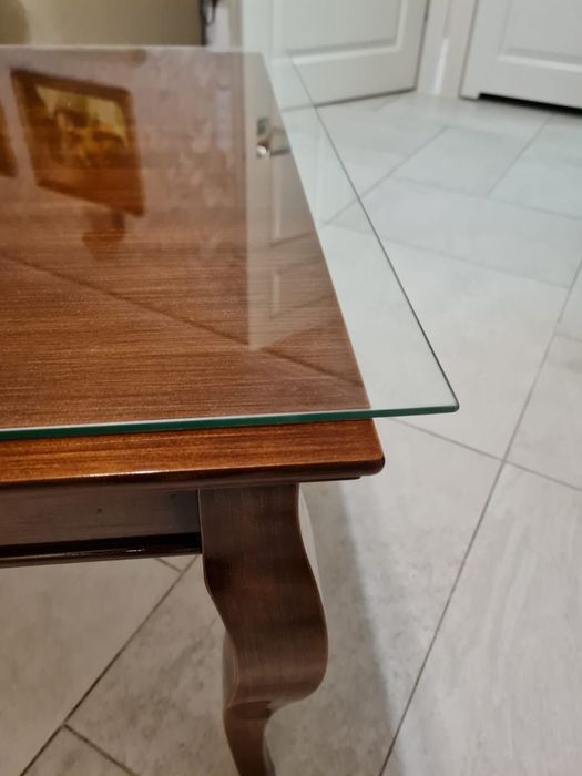 Ława stolik kawowy lite drewno wysoki połysk