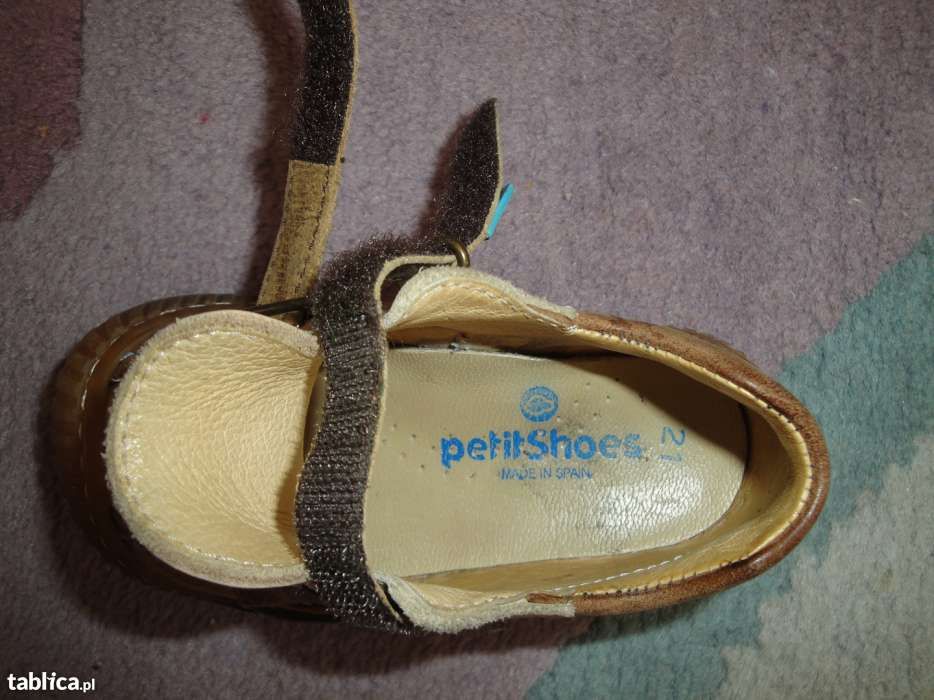 Buciki PETIT Shoes roz. 21-skóra naturalna , półbuty na rzep