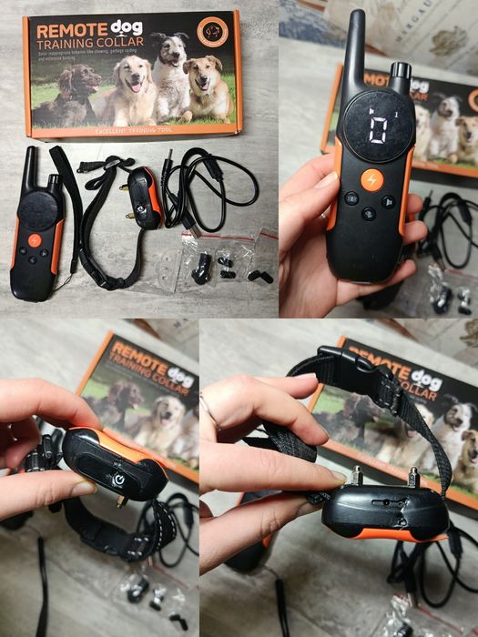 Поводок-рулетка, пульти від електроошийників. LED - ошийник