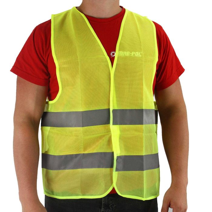 Kamizelka odblaskowa ostrzegawcza unisex żółta do samochodu