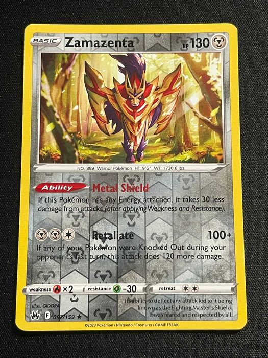 Carta Pokémon Zamazenta 97/159 Crown Zenith