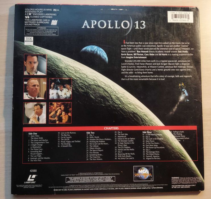 Apollo 13 - wydanie Laserdisc USA 1995 Ron Howard