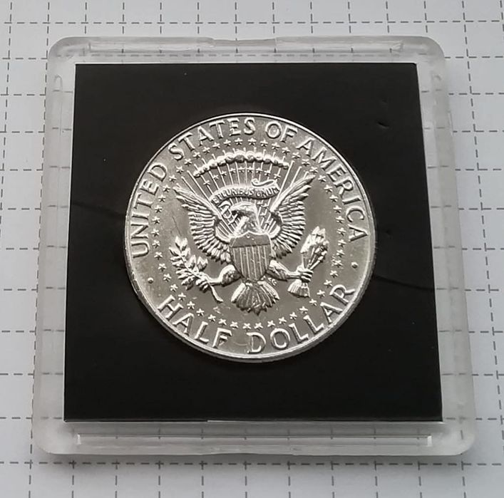 США 1/2 долара 1964р. Кеннеді Півдолара. СРІБЛО. СЕРТИФІКАТ! 900 Проба
