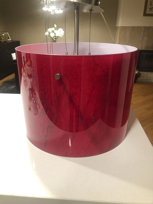 Candeeiro teto em vidro circular