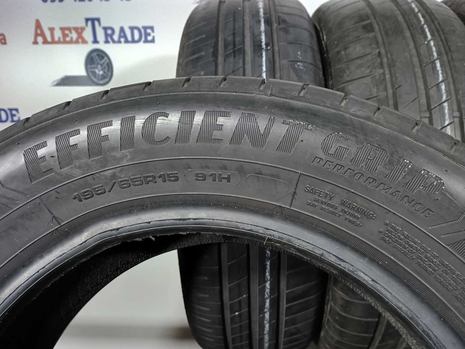 4 шт. 195/65 R15 Goodyear EfficientGrip Performance літні шини вживані