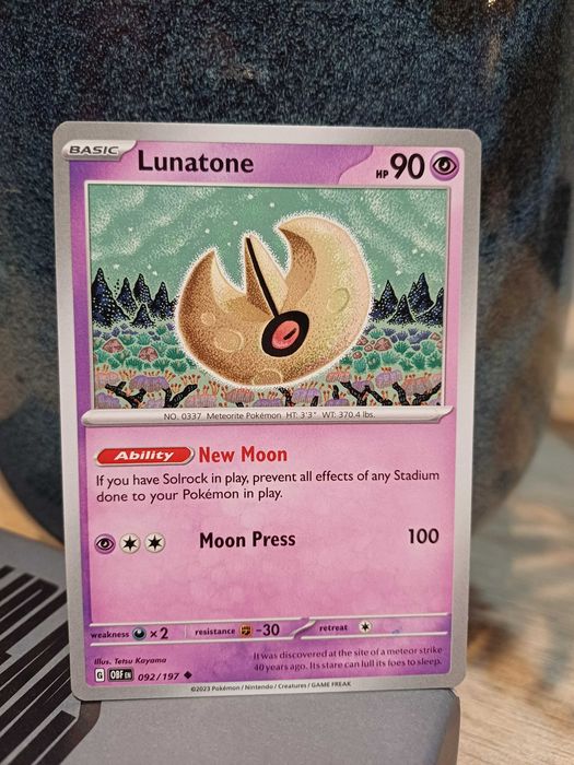 Pokémon Card Lunatone #92