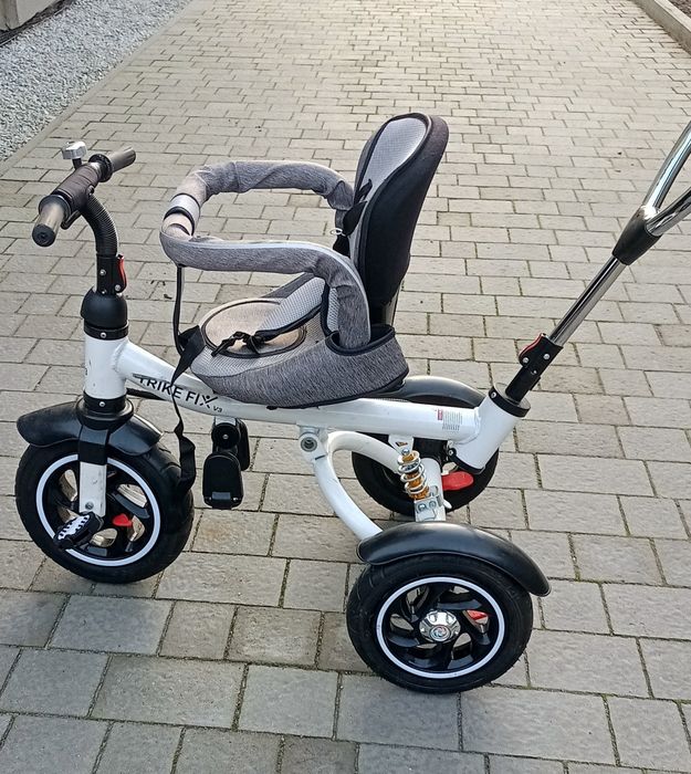 Rowerek trójkołowy TRIKE FIX V3 Spacerówka Obracany Szary X