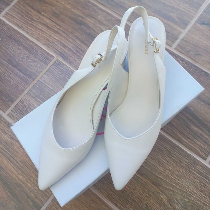 Czółenka damskie Graceland (Deichmann) – rozmiar 40, ecru, buty ślubne