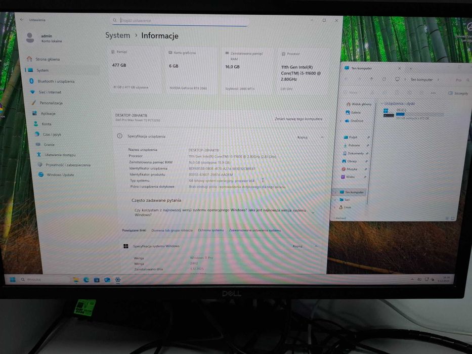 Komputer do grania I5/16/512/RTX2060