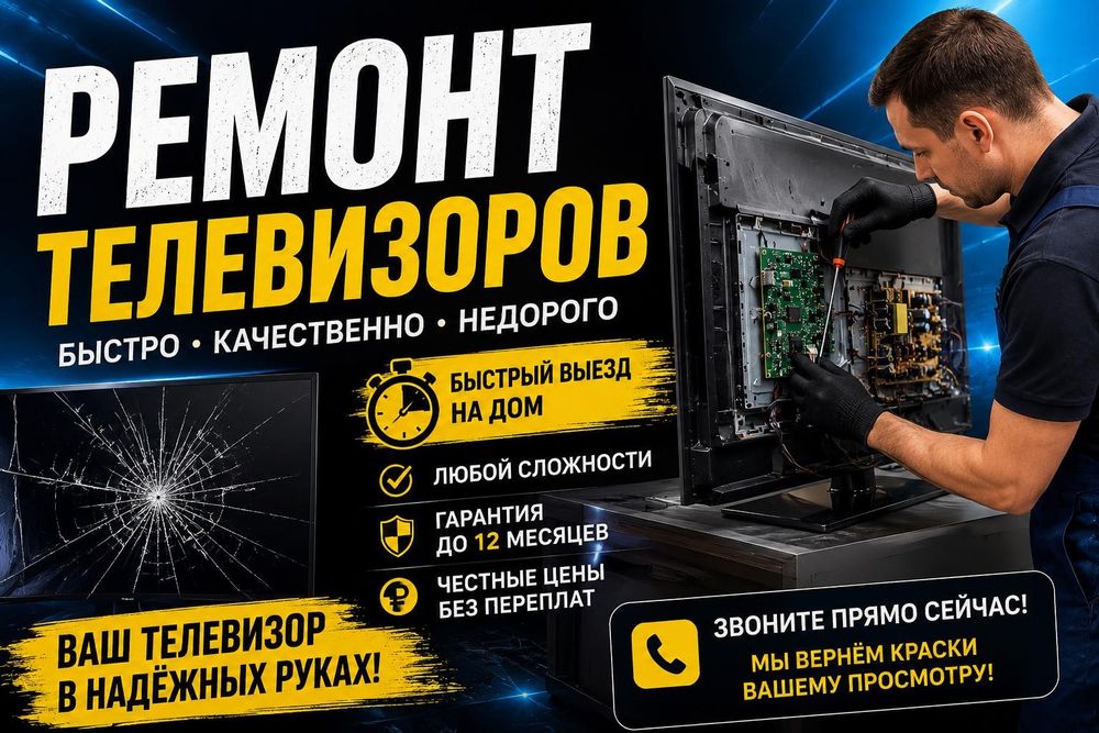 Ремонт телевизоров на дому!