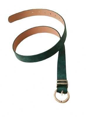 Elegancki zielony pas damski 104cm z klamrą klasyczną