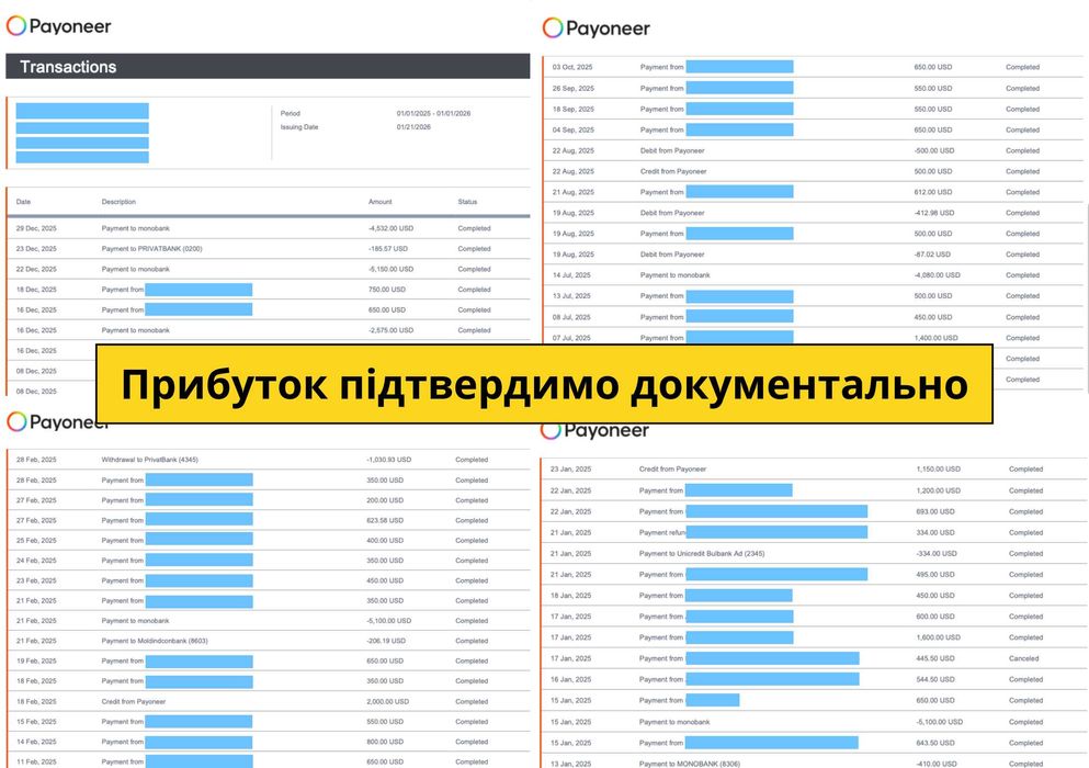 Продається ІТ бізнес: Чистий прибуток 199,090 грн/міс Окупність 12 міс