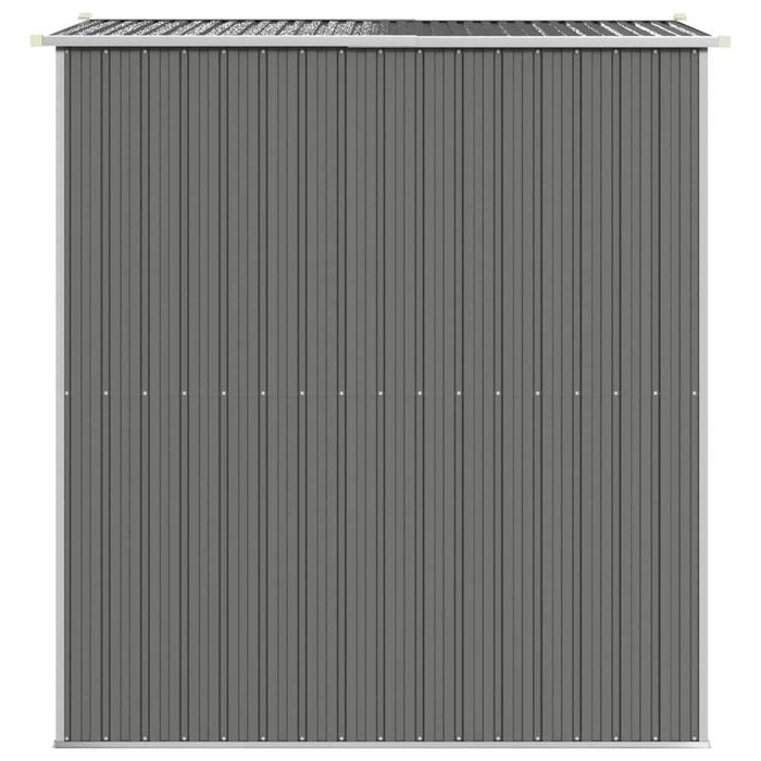 Abrigo de Jardim 192x191x223 cm em Aço Galvanizado Cinzento-Claro