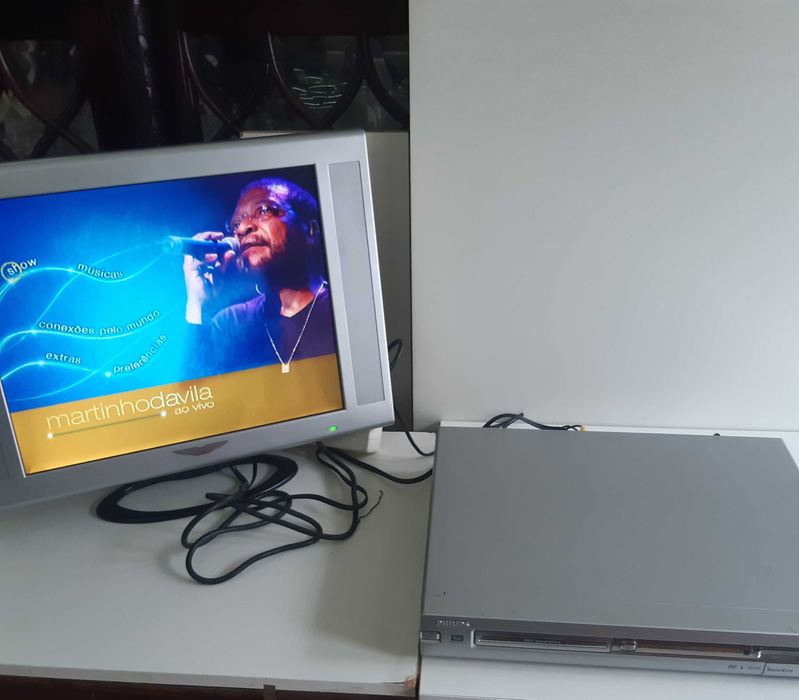 Leitor Gravador DVD Philips Match Line DVDR77 Funcional