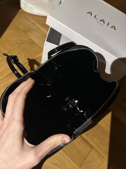 Czarna błyszcząca  torebka w kształcie serca – styl Alaïa – nowa !!