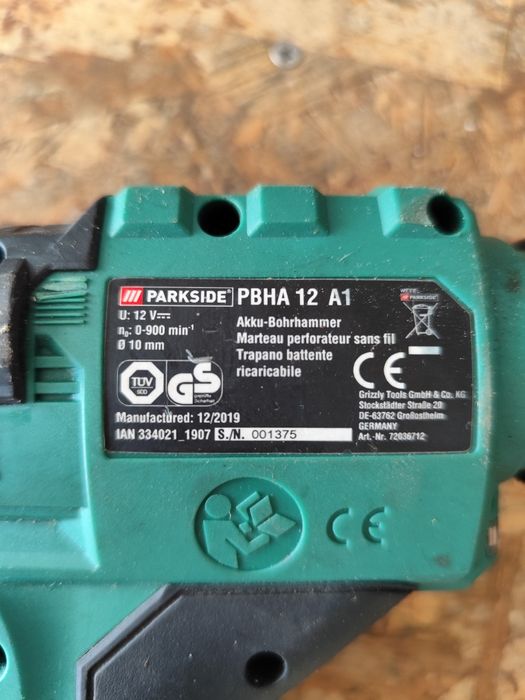 Furador pneumático parkside PBHA 12 A1