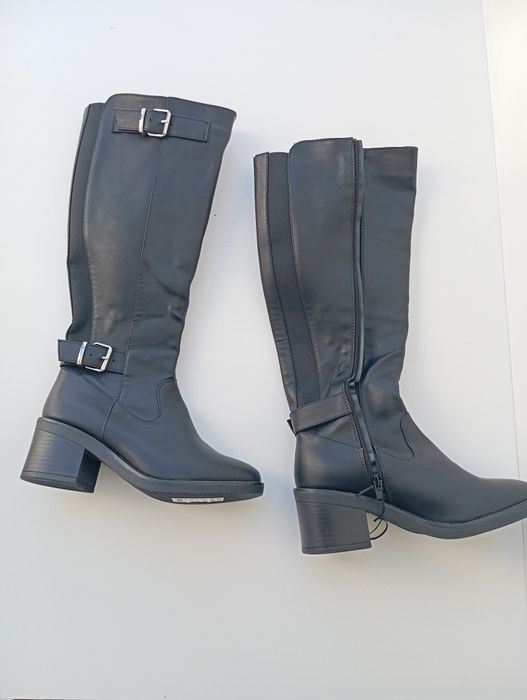 R. 36 Nowe Damskie Buty Czarne Kozaki New Look